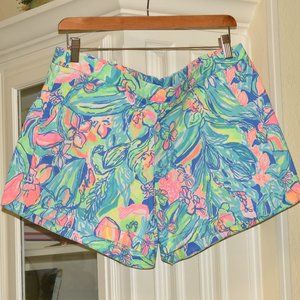 Lilly Pulitzer Bennett Blue Gypsea Luxletic Ocean View Shorts